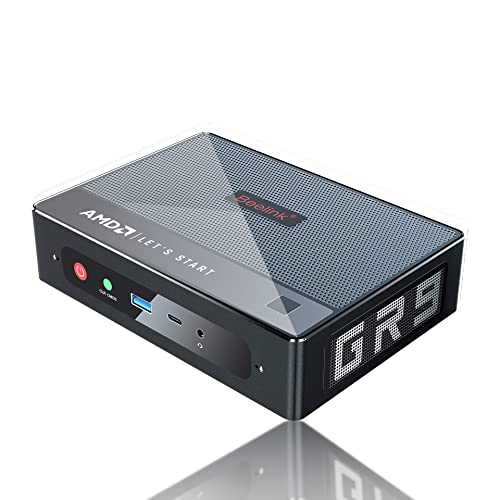 Beelink GTR5 5900HX Ryzen Mini PC, Win 11 Pro Mini Desktop Computer 8C/16T Max 4.6GHz, AMD Radeon Vega 8, 32GB DDR4 500GB NVMe SSD Small Gaming PC, 4K HDMI, USB-C, WiFi 6E, BT5.2, Dual 2.5G Ethernet