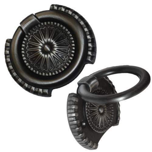 RISEOM Door Cabinet Puller/Wardrobe Drawer Pull Kadi Pack of 2 (Vintage Black) (B082VCLCWH) Amazon Price History, Amazon Price Tracker