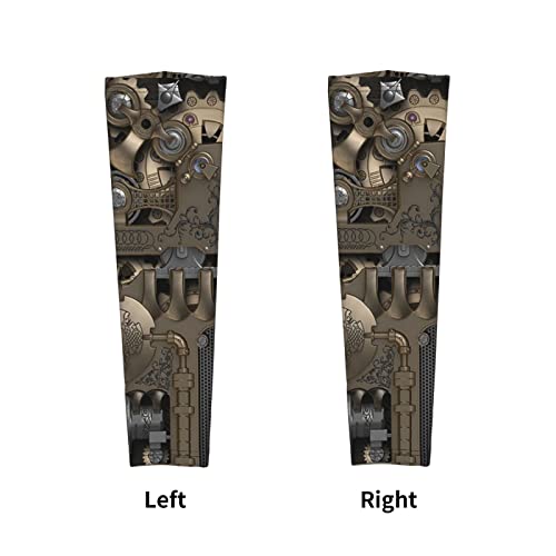 Steampunk Mechanical Gears Arm Sleeves For Men Women Sun Protection Arm Sleeves Cover Compression Cooling Sleeves4