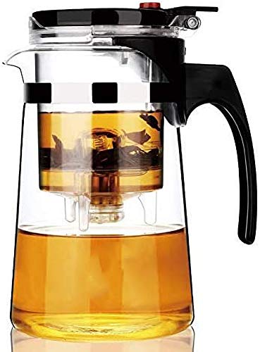 TUUTH 750ml Hitzebeständige Glas-Teekanne Chinesisches Kung-Fu-Teeservice Puer Kettle Coffee Tea Infuser Praktische Büro-Teekanne