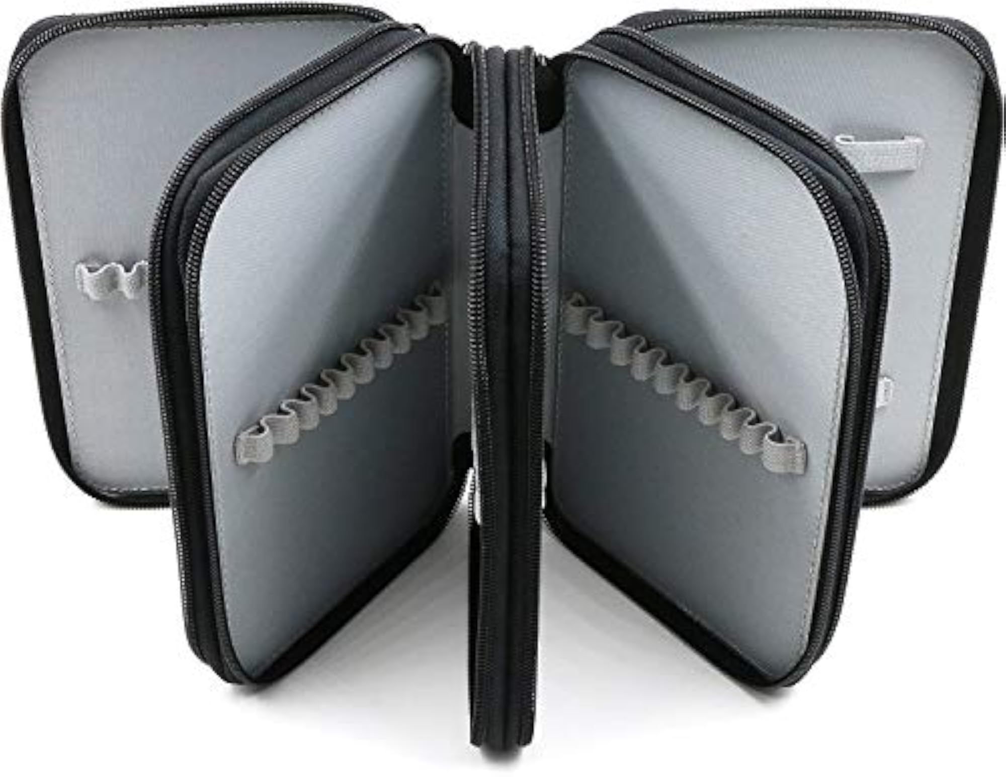 72 Holes Multi-Layer Zipper Pencil Case with Handle Strap