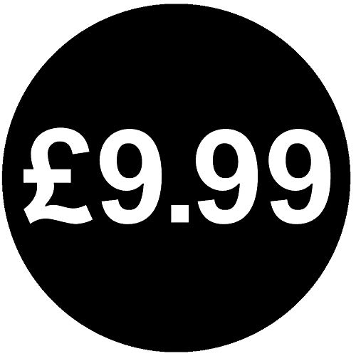 £ Black Price Stickers - 13mm, £9.99, 500 — image 1