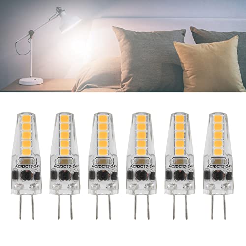 Fafeicy 10pcs G4 LED Bulbs, 2W 3000K AC 12‑24V Bi Pin Base Dimmable Bulbs for Chandelier Ceiling Lamp Table Lamp Warm White - Image 2