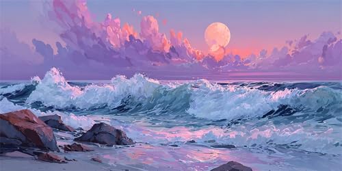 �������G �y�C���g�o�C�i���o�[ DIY �L�b�g �C �Ǐ��� �A�[�g�N���t�g �� �G���|�L�b �G�̋������ �h��Ԃ��|�� ���e�L�����o�X�f�ސF�A�N�����G�̋� �y�C���g�u���V �Z�b�g �C���e���A�f�R���[�V�����ɍœK �t���[�����X 90x140cm U-1