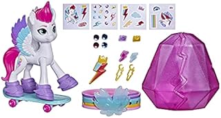 My Little Pony F2452 New Generation Crystal Adventure Zipp Storm 7.5cm White Pony with Surprise Accessories Friend Bracelet