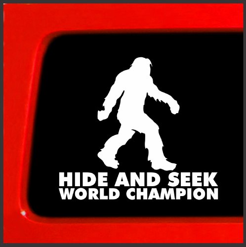 Sticker Connection | Bigfoot Hide and Seek World Champion | Bumper Sticker Decal for Car, Truck, Window, Laptop, Funny Sasquatch | 6.3