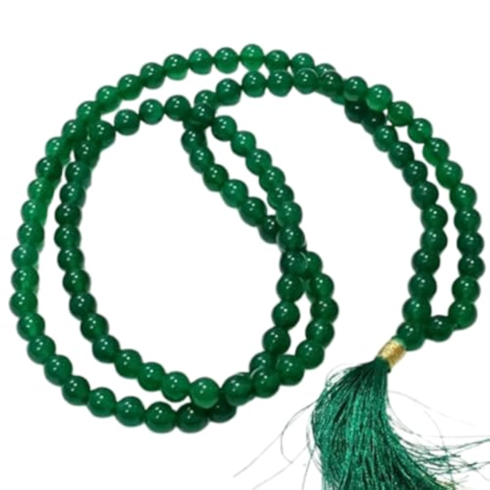 Natural Green Onyx 10MM Beaded Handmade Prayer Mala Necklace