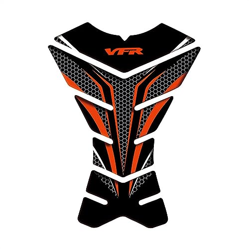 LXSKJ Karosserie Aufkleber Für H-ONDA VFR1200 VFR1200F VFR1200X Motorrad Tank Pad Schutz Aufkleber Aufkleber(Orange)