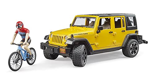 bruder 02543 - Jeep Wrangler Rubicon Unlimited mit Mountainbike &...