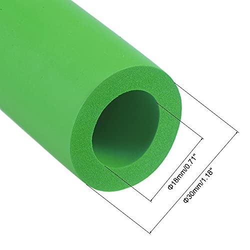 Image of uxcell Foam Tubing for Handle Grip Support, 18mm ID 30mm OD 1m Length Green