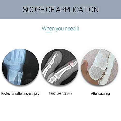 6 Pieces Finger Splint Mallet Finger Support Finger Splint Brace Plastic Protector For Adjustable Finger Immobilizer For Basketball Finger Joint Protection,3 Large Sizes, Two Of Each Size #TOP6