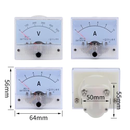 Instrumento de medida 85L1 amperímetro CA 20A robusto con escala de precisión analógica 2
