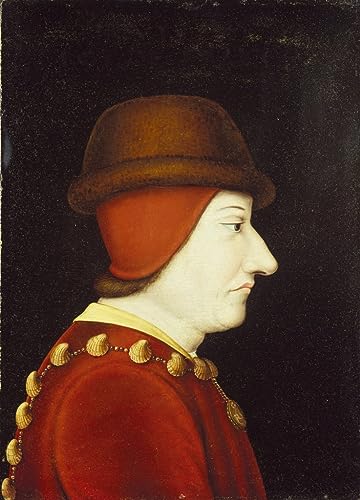 Peinture murale Louis XI Jean Fouquet pour créer une ambiance galerie d'art dans votre salon