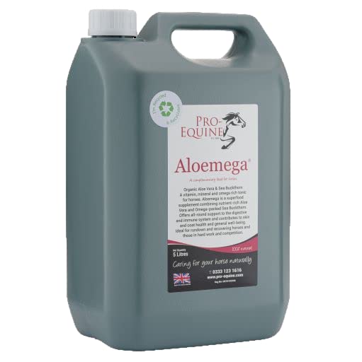 Aloemega wellbieng horse supplement 5 Litre. For healthy skin and coat care, produces shine and enhanced dapples.
