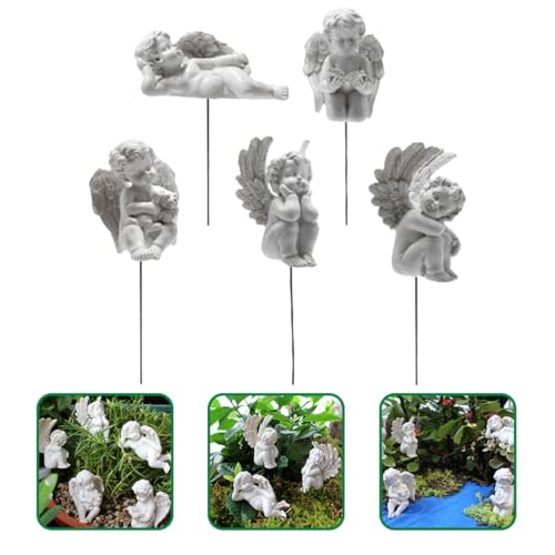 Mini Statue Bébé Ange Blanche POPETPOP : Idée Cadeau pour Passionnés de Jardin - 8