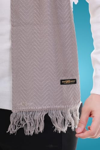 Image of Pick Ur Needs Premium Men's Warm And Stylish Woolen Muffler With Solid Color Plain Design And Stylish Tussles Ends Muffler For Men