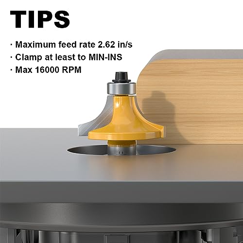 Image of Roundover Router Bit 1 /2 Shank, 1 /2 inch Radius Round Over Router Bits, Router Bits Round Over for Edging Forming Rounding Woodworking Cutter