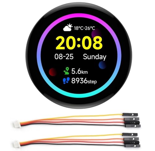 TUOPUONE ESP32-S3 1.43C` AMOLEDfBXvCJ{[h 466×466 QSPIC^[tF[X EhfBXvC xvEWCXR[vZT[ CNC^P[XȂ ESP32 fBXvCt