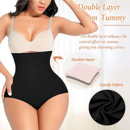 Image of Werena Tummy Control Shapewear Underwear for Women High Waisted Body Shaper Panties Shaping Briefs