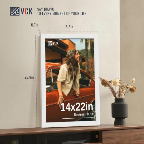 Image of VCK 14x22 Picture Frame Set of 6, Elegant White Wood Poster Frame
