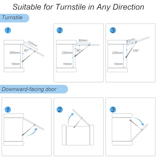 Hengxinchen 4 Stück Gasdruckfeder 200N, GasdruckdäMpfer mit 4 Stück Magnetschnäpper, Stoßdämpfer Küchenschrank Gasfeder Silber Gasdruckfedern für Möbel Schranktür Spielzeugkiste