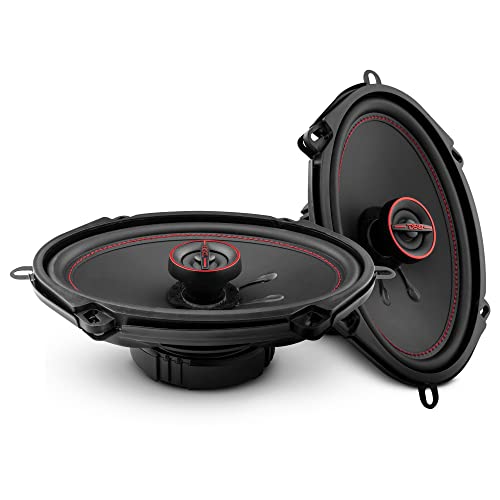 DS18 GEN-X5.7 Coaxial Speaker - 5x7, 3-Way, 165W Max, 50W RMS, Black Paper Cone, Two Mylar Dome Tweeters, 4 Ohms - Clarity Unparalled by Other Speakers in Their Class (2 Speakers) by DS18 - Used condition - US$53.96