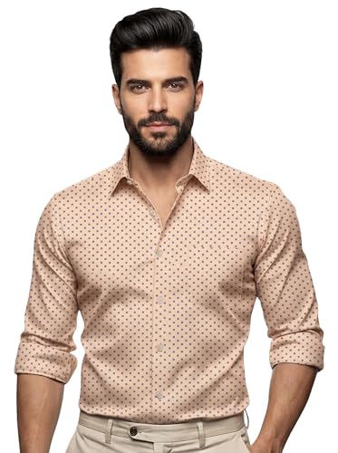 Image of Amazon Brand - INKAST Men's Printed Cotton Shirt | Full Sleeve | Regular Fit | Comfortable Formal Stylish Shirt for Men | Man Shirts for Professional Look