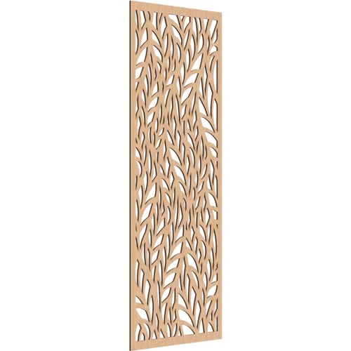Image of Ortonville Decorative Pierced Fretwork Wood Wall Panels, 27 3 /8 inchW x 69 3 /8 inchH x 1 /4 inchT, Hickory