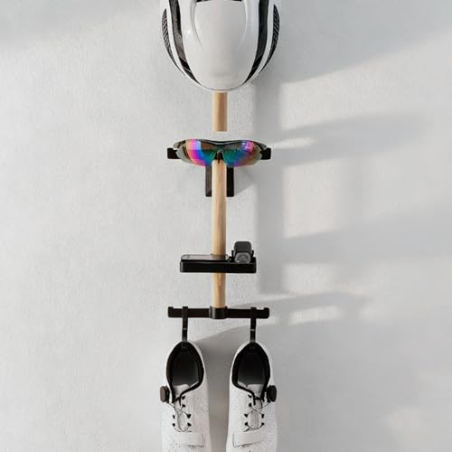 Soporte de casco de pared y colgador vertical de bicicleta para garaje 8