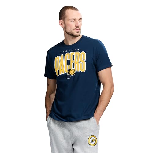 Game 7 x NBA Officially Licensed Mens Graphic Short Sleeve Lightweight Crew Neck Cotton T-Shirt Indiana Pacers L Navy