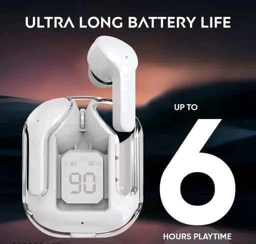 Image of UltraPods Max True Wireless Earbuds with Bluetooth 5.1, Enhanced Sound Quality, Touch Control,Long Playtime Life, Noise Cancellation & Comfortable Fit (WHITE)