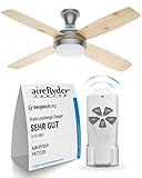 SOMMER UND WINTER | Genießen Sie das ganze Jahr unseren vielseitigen Deckenventilator. Im Sommer sorgt er für erfrischende Brisen und angenehme Kühle, während er im Winter die Wärme gleichmäßig verteilt und somit Heizkosten spart.
