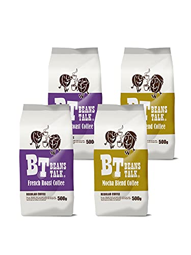 ビーンズトーク コーヒー粉 ブレンド2種アソート2kg (フレンチ+モカ(粉)) 500g×4袋 アラビカ 100%