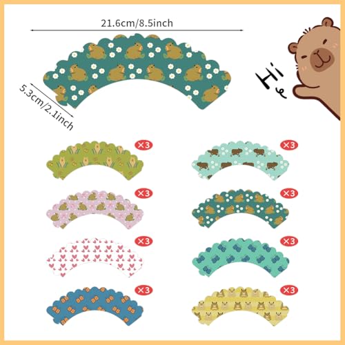 Kit de capybara para decorar magdalenas en mesas de dulces y bodas 4