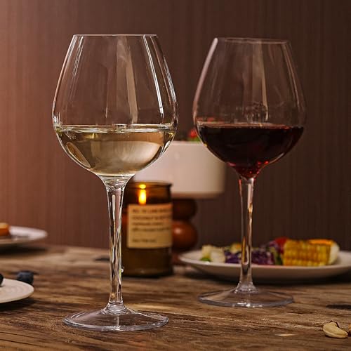 MICHLEY Unbreakable Stemmed Wine Glass 100% Tritan Plastic Dishwasher available Glassware 15 oz, Set of 6 - Image 6