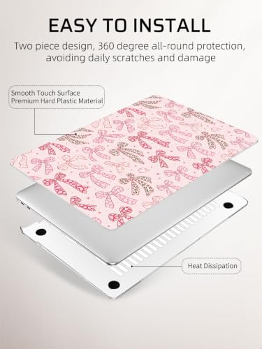 Funda MacBook Air 13 contra teclado manchado y carcasas rayadas A2337 A2179 M1 rosa 6