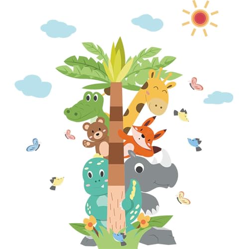Vinilo decorativo animales caricatura safari jungla para niños