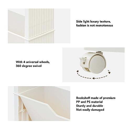 RXMORI Estante móvel de 5 camadas, estante móvel multiuso multicamadas Organizador de carrinho de li