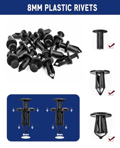 Image of 80PCS Universal Engine Splash Shield Guard Screws & Bumper Clips Fasteners