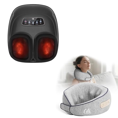 Masajeador inalámbrico para cuello en forma de almohada y masajeador para pies miniatura 1