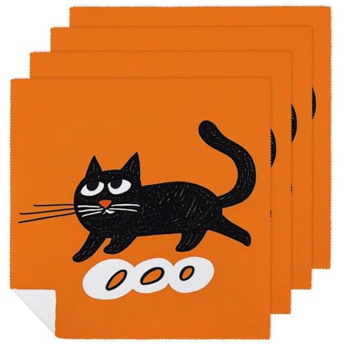Servilletas de Tela Black Cat Pack 4 Floral Cuadrada miniatura 1