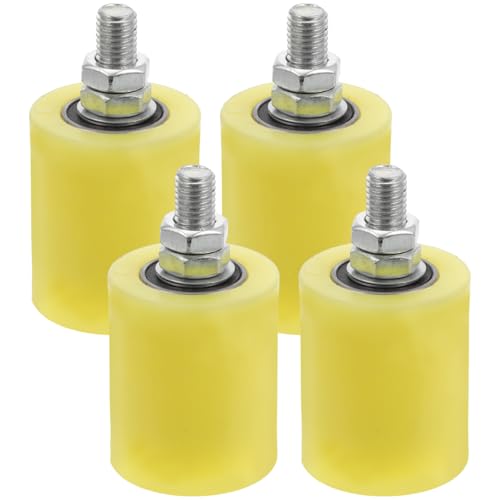 Housoutil Galet De Guidage En Nylon Pour Portail Coulissant Électrique Lot De 4 Roues De Porte Sur Rail Poulie Antirouille Et Silencieuse Pour Portail Et Porte De Garage