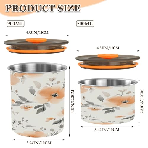 Envase hermético para café de acero inoxidable 17 oz miniatura 3