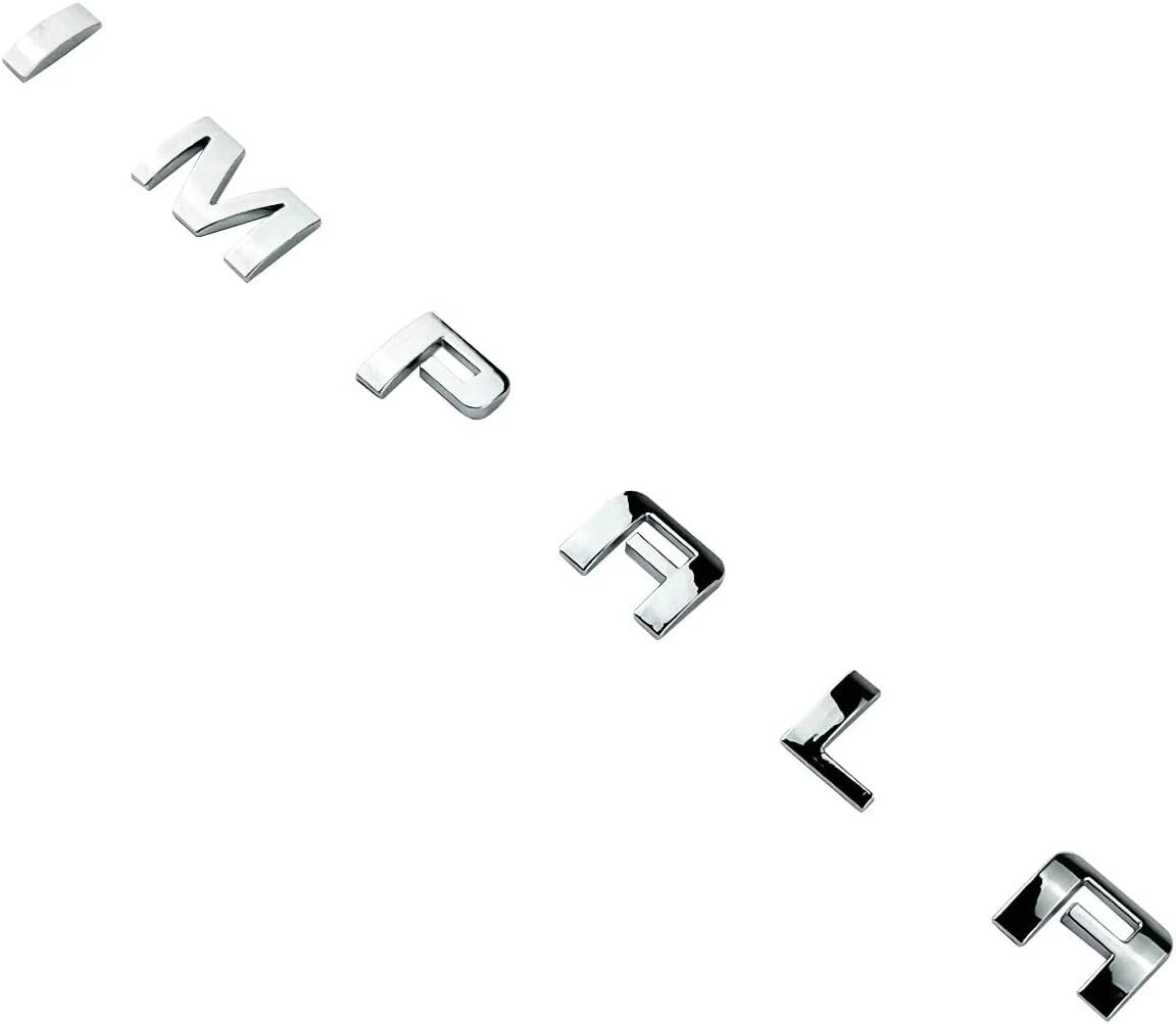 8Pcs Impala LT V6 Body Emblems 3D Car Badge Letter Decal Nameplate Compatible with 2014-2020 Impala 84301582 (Chrome)