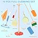 Dreamon Wooden Toddler Cleaning Set - 10Pcs Kids Cleaning Toy Set with Real Working Kids Spray Mop, Montessori Cleaning Toys with Broom and Mop Set for Toddlers Girls Boys Age 3-6