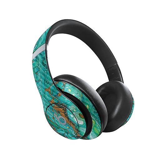 Image of MightySkins Carbon Fiber Skin Compatible with Beats Studio Pro - Turquoise Ripple | Protective, Durable Textured Carbon Fiber Finish | Easy to Apply