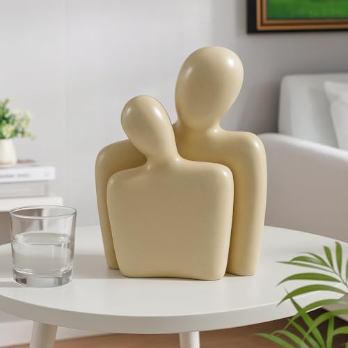 Image of CraftVatika Romantic Couple Statue Home Decoration Items for Living Room, Modern Abstract Couple Sculpture Set, Valentine Gift for Girlfriend Boyfriend Husband Wife Her Him, Table Decor Home