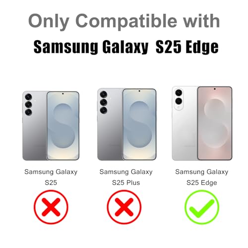 Image of Magnetic Case for Samsung Galaxy S25 Edge [Compatible with Magsafe] [Cute Fashion Fluorescent Design] [1 Screen Protector] Slim Translucent Matte Case for Galaxy S25 Edge 6.7 inch, Purple