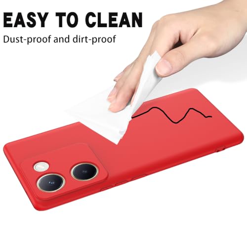 Image of Back Cover for Vivo Y200 Pro 5G / Y300 Plus 5G | Full Camera Protection | Premium Liquid Silicon Case | Flexible Bumper Case for Vivo Y200 Pro 5G / Y300 Plus 5G (Red)