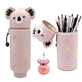 TIANCEWAN Silikon Federmäppchen Pink, Kawaii Stiftehalter Legami, Multifunktions Desktop...